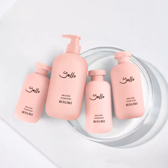 Bottiglie di gel doccia shampoo per lozione per il corpo vuote moderne colorate verdi rosa viola personalizzate