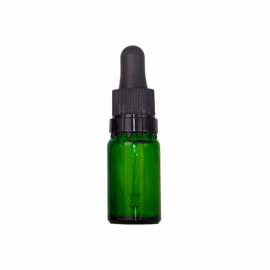 Set contagocce professionale comprensivo di tubo in vetro in gomma essenziale e tappo a vite piatta in PP per bottiglia di vetro vuota di olio essenziale in confezione cosmetica o medica