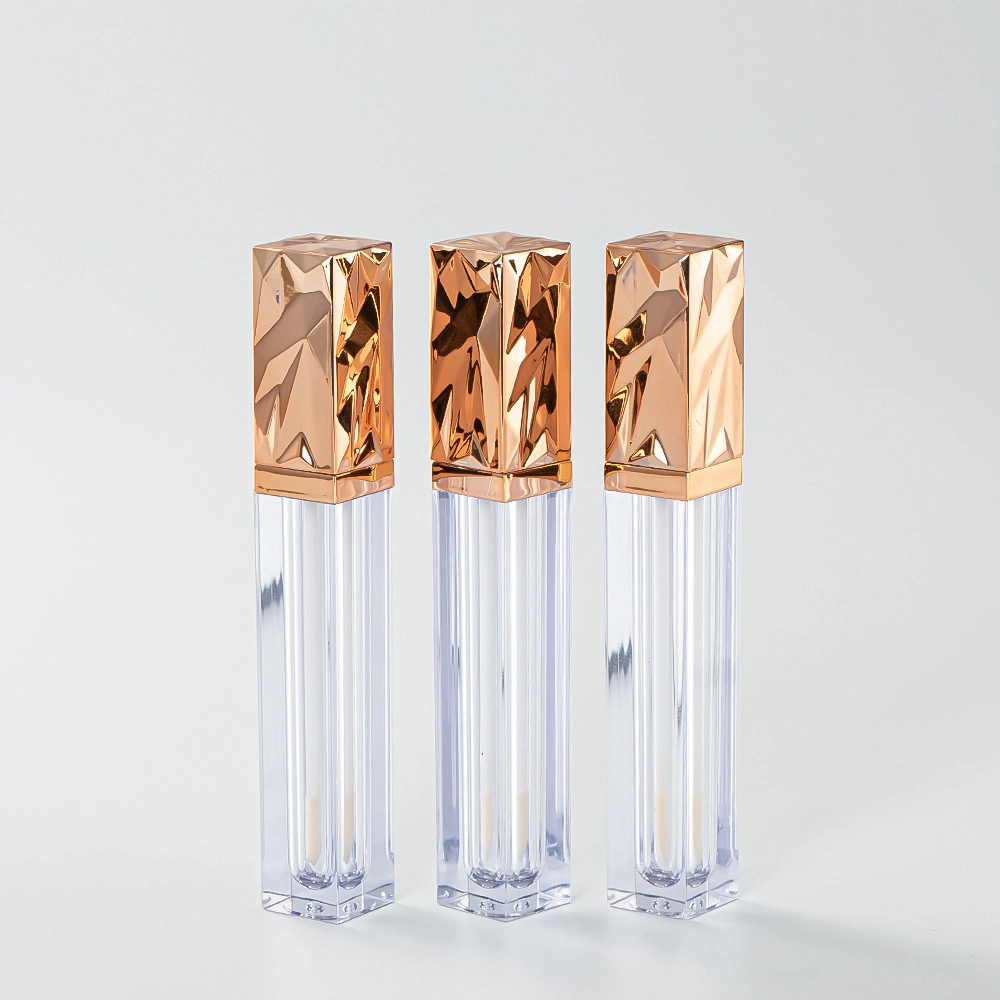 5ml Low MOQ Makeup Packaging DIY Lip Gloss Tube Custom Logo Rose Gold Empty Lipgloss Bottle OEM/ODM Lip Balm Tube